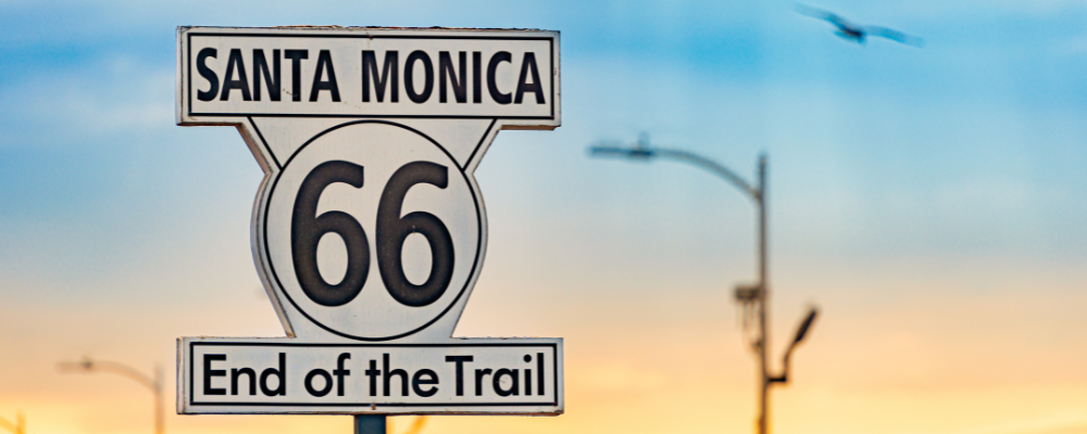 Fin Route 66, Santa Monica, Californie