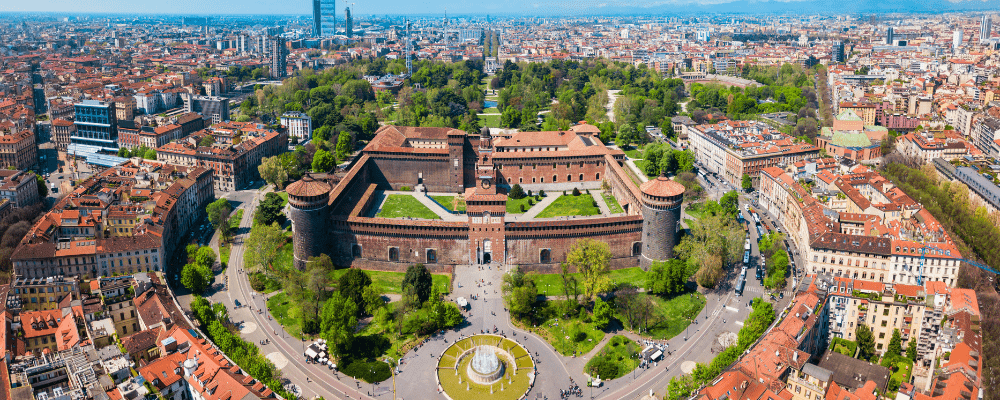 Château Sforza à Milan, Italie